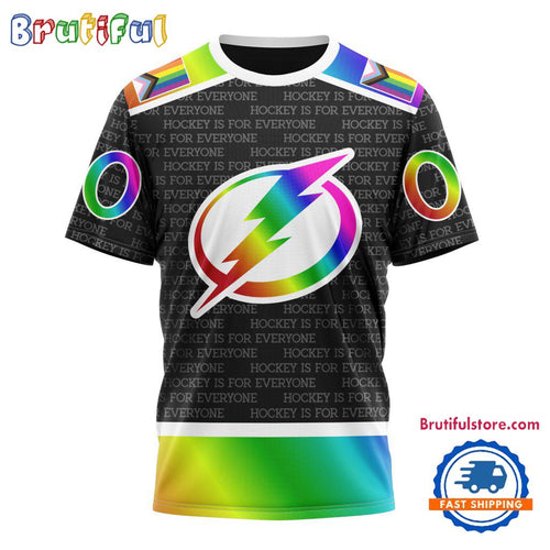 NHL Tampa Bay Lightning Special LGBT Pride Is For Everyone Hockey Design T Shirt, Sweatshirt, Hoodie
