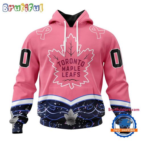 NHL Toronto Maple Leafs Specialized Hockey Fights Cancer Hoodie