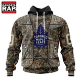 NHL Toronto Maple Leafs Specialized Unisex Vest Kits With Realtree Camo Hoodie, T Shirt