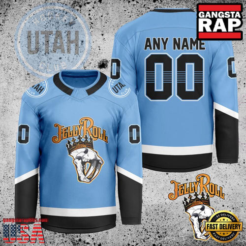NHL Custom Name Number Utah Hockey Club Jelly Roll New Design Hockey Jersey