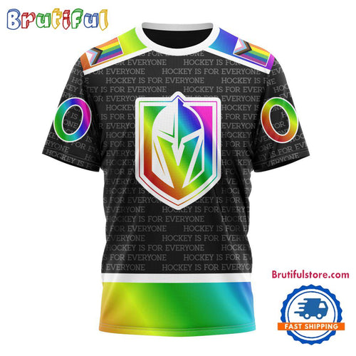 NHL Vegas Golden Knights Special LGBT Pride Is For Everyone Hockey Design T Shirt, Sweatshirt, Hoodie