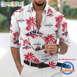 NHL Washington Capitals Special Hockey Long Sleeve Hawaiian Design Button Shirt