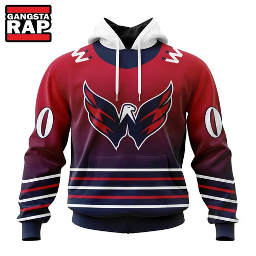 NHL Washington Capitals Special Retro Gradient Design Hoodie, T Shirt