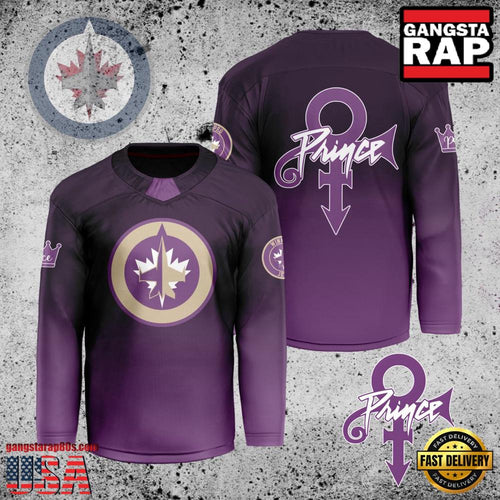 NHL Custom Name Number Winnipeg Jets Prince New Design Hockey Jersey