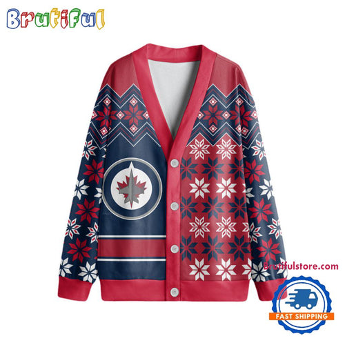 NHL Winnipeg Jets Spcial Ugly Christmas Hockey Design Cardigan, Hockey Fans Cardigan Shirt