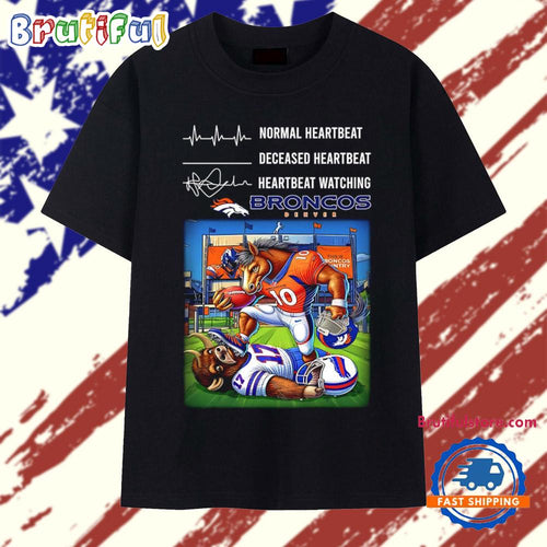 Normal heartbeat deceased heartbeat heartbeat watching Denver Broncos 2026 AFC Divisional Playoffs mascot T Shirt