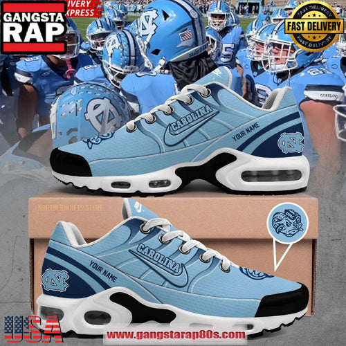 North Carolina Tar Heels Football Custom Name Air Max Plus Shoes Running Sneakers