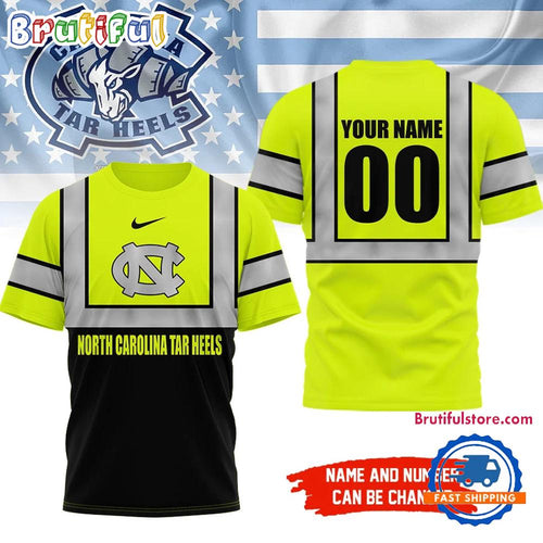 North Carolina Tar Heels NCAA Hi Vis Safety Unisex 3D Shirt