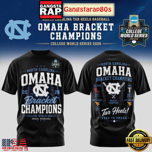 North Carolina Tar Heels Omaha Bracket Championship All Over Print T Shirt