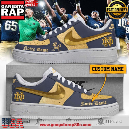 Notre Dame Fighting Irish 2024 Shamrock Custom Air Force 1 Sneakers Shoes