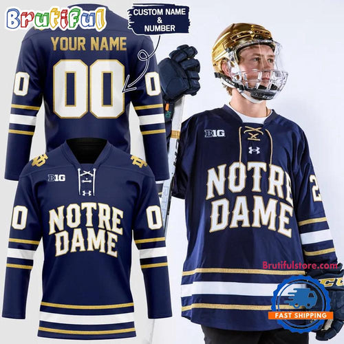 Notre Dame Fighting Irish Hockey Commemorative Uniform Limited Edition Jersey Shirt