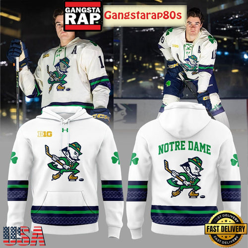 Notre Dame Fighting Irish Leprechaun Hockey 2025 Special Edition All Over Print Hoodie
