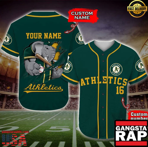 Oakland Athletics Baseball Jersey MLB Custom Name Number - MLB Fan Gifts