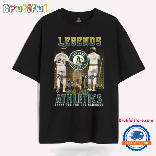 Oakland Athletics Legends Thank You For The Memories T Shirt
