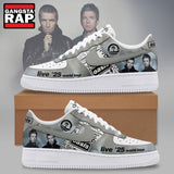 Oasis Live ’25 World Tour Grey Britpop Rock Band Graphic Air Force 1 Shoes Sneakers, Music Air Force 1 Shoes