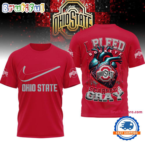 Ohio State Buckeyes 2025 NCAA I Bleed Unisex 3D Shirt