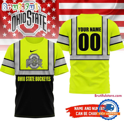 Ohio State Buckeyes NCAA Hi Vis Safety Unisex 3D Shirt