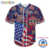 Ohio State Buckeyes USA Flag Independence Day Baseball Jersey, Sport Team 4th of July Jersey
