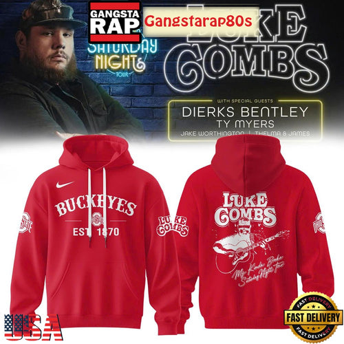 Ohio State Buckeyes x Luke Combs My Kinda Saturday Night Tour 2025 Limited Edition Hoodie