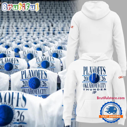 Oklahoma City Thunder 2026 Playoffs Limited Edition White Hoodie T-Shirt