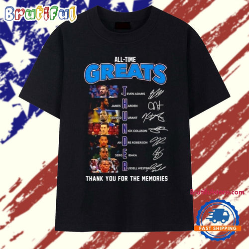 Oklahoma City Thunder all-time greats thank you for the memories signatures 2026 T Shirt