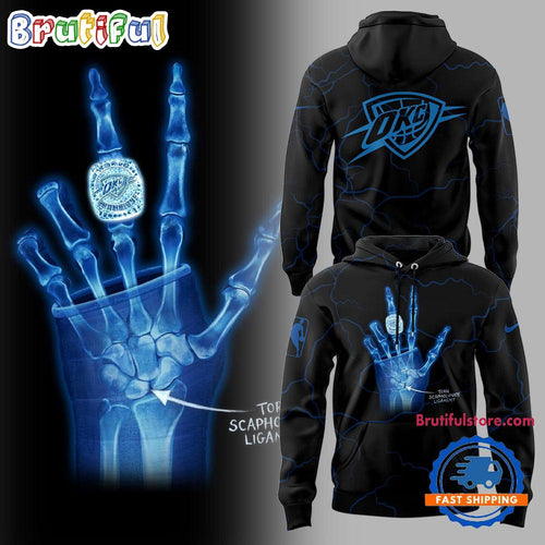 Oklahoma City Thunder Jalen Williams X-Ray Scapholunate Torn But The Championships Worn Hoodie T-Shirt