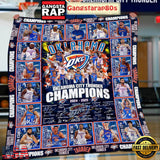 Oklahoma City Thunder NBA Finals Champions 2025 Fleece Blanket Quilt