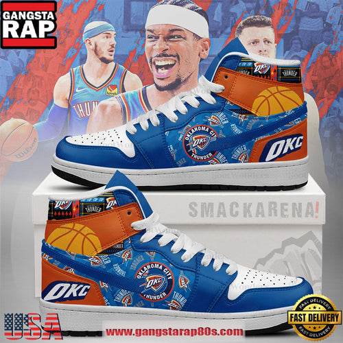 Oklahoma City Thunder NBA New 2026 Version Air Jordan 1 High Top Shoes