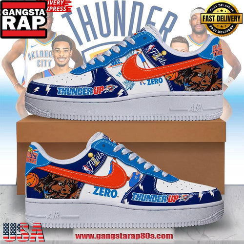 Oklahoma City Thunder UP Performance Nike Air Force 1 Running Sneakers Shoes