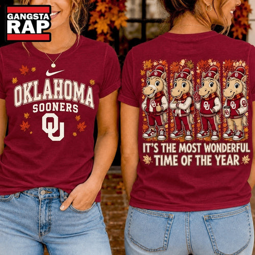 Oklahoma Sooners 2026 NCAA Autumn Festive Cheer T Shirt