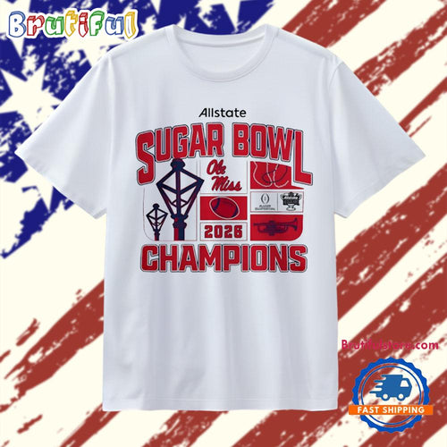 Ole Miss Rebels Football 2026 Sugar Bowl Champions T Shirt