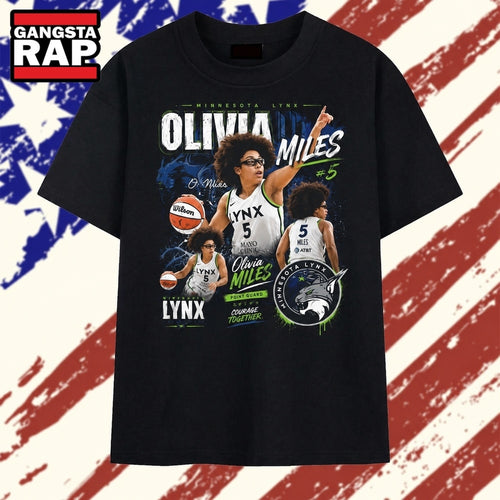 Olivia Miles #5 Minnesota Lynx Point Guard WNBA Graphic 2026 T Shirt , Vintage Trending Shirt