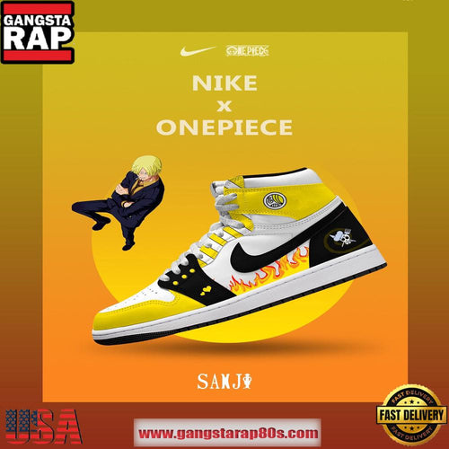 One Piece Black Leg Sanji Air Jordan 1 High-Top Sneakers