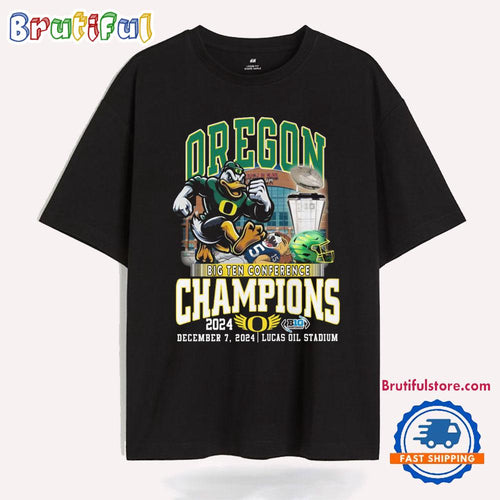 Oregon Ducks Big Ten Conference Champions 2024 Lucas Oil Stadium T Shirt