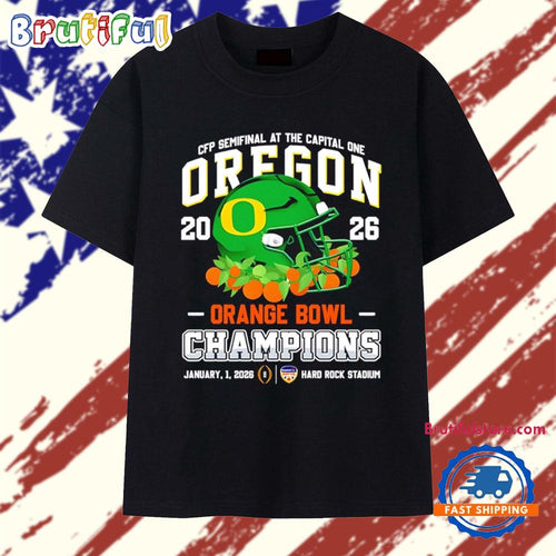 Oregon Ducks CFP 2026 Orange Bowl Champions helmet T Shirt