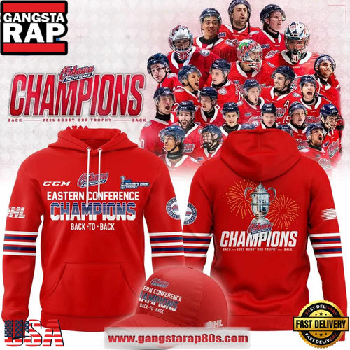 Oshawa Generals 2025 Bobby Orr Trophy Champions Hoodie