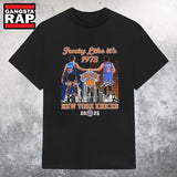 Party Like It’s 1973 New York Knicks 2025 Frazier and Brunson Skyline T Shirt