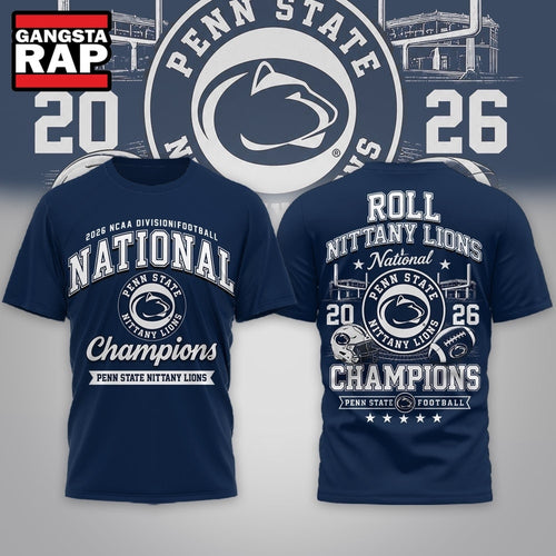 Penn State Nittany Lions NCAA Road to Glory 2026 Football Champions 3D Shirt