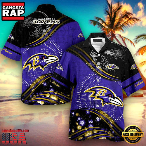 Custom Name Baltimore Ravens NFL New Design Hawaiian Shirt