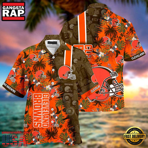 Custom Name Cleveland Browns NFL New Design Hawaiian Shirt