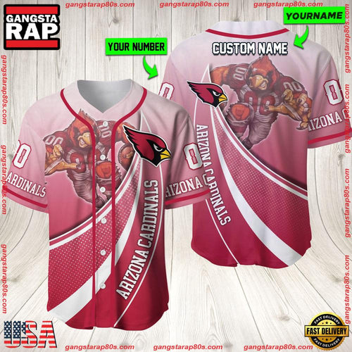 NFL Custom Name Number Arizona Cardinals Mascot Football Baseball Jersey Shirt