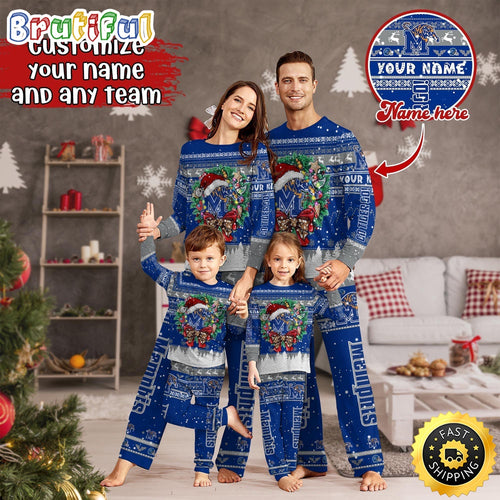 Personalized NCAA Memphis Tigers Pajamas Xmas For Sports Fan