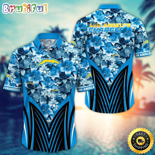 Personalized NFL Los Angeles Chargers Hawaiian Shirt Tropical Aloha Shirt