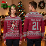Personalized Tampa Bay Buccaneers Mickey Mouse Santa Custom Name And Number Ugly Christmas Sweater