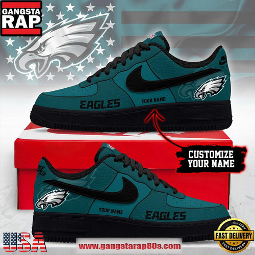 Philadelphia Eagles New 2026 Version NFL Custom Air Force 1 Running Sneakers Shoes