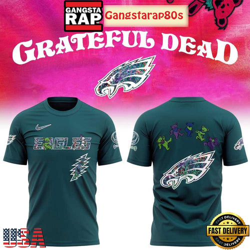 Philadelphia Eagles Celebration Grateful Dead 60 Years Night Unisex 3D Shirt