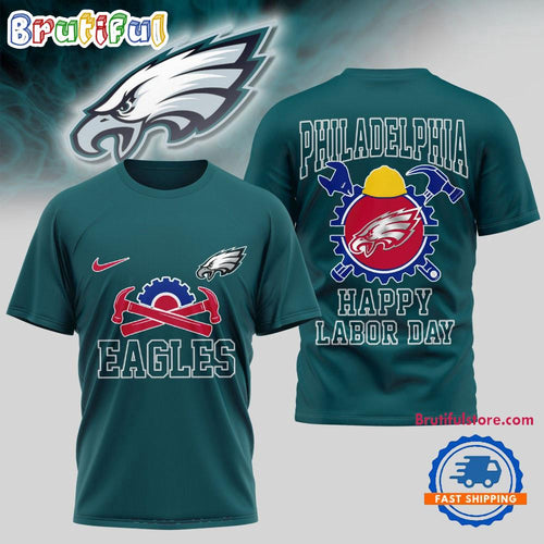 Philadelphia Eagles NFL Happy Labor Day 2025 Uniesx 3D Shirt
