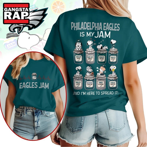 Philadelphia Eagles NFL Jam Snoopy Peanuts Football Fan 3D Shirt, Football New Design Shirt