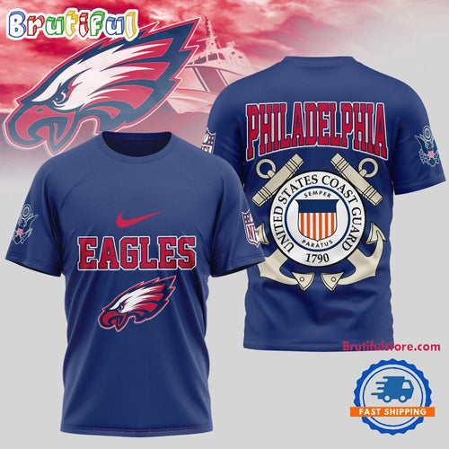 Philadelphia Eagles NFL United States Coast Guard Limited 3D Shirt
