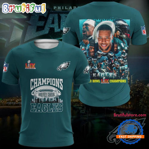 Philadelphia Eagles SUPER BOWL LIX CHAMPIONS 2025 New Hoodie T-Shirt